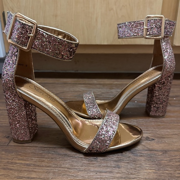 Herstyle Womens Rumors High Heels Open Toe Chunky Block Heeled Sandals Size 9 - Picture 3 of 4